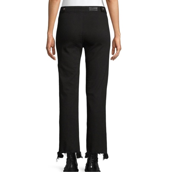 NEW RTA BLACK DISTRESSED BUTTON FRONT JEANS - Picture 5 of 7